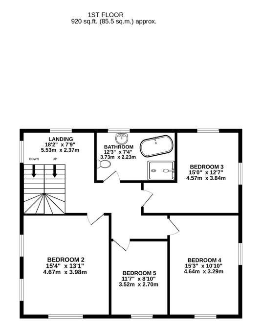 Floorplan for The Court Garden, Arlingham