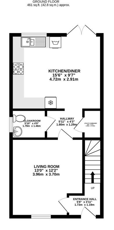 Floorplan for Great Oldbury Drive, Great Oldbury, Stonehouse