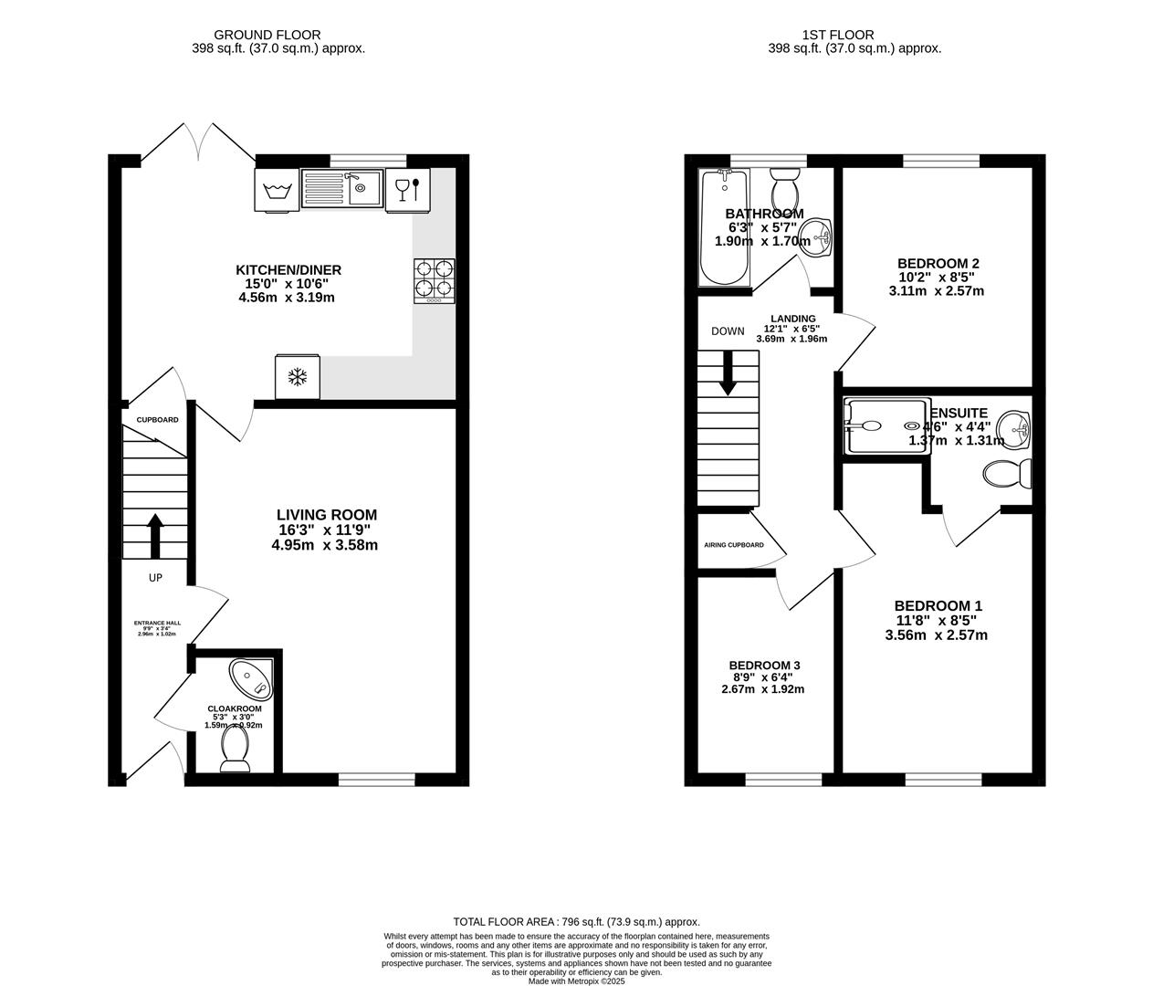 Floorplan for James Sleeman Close, Great Oldbury, Stonehouse