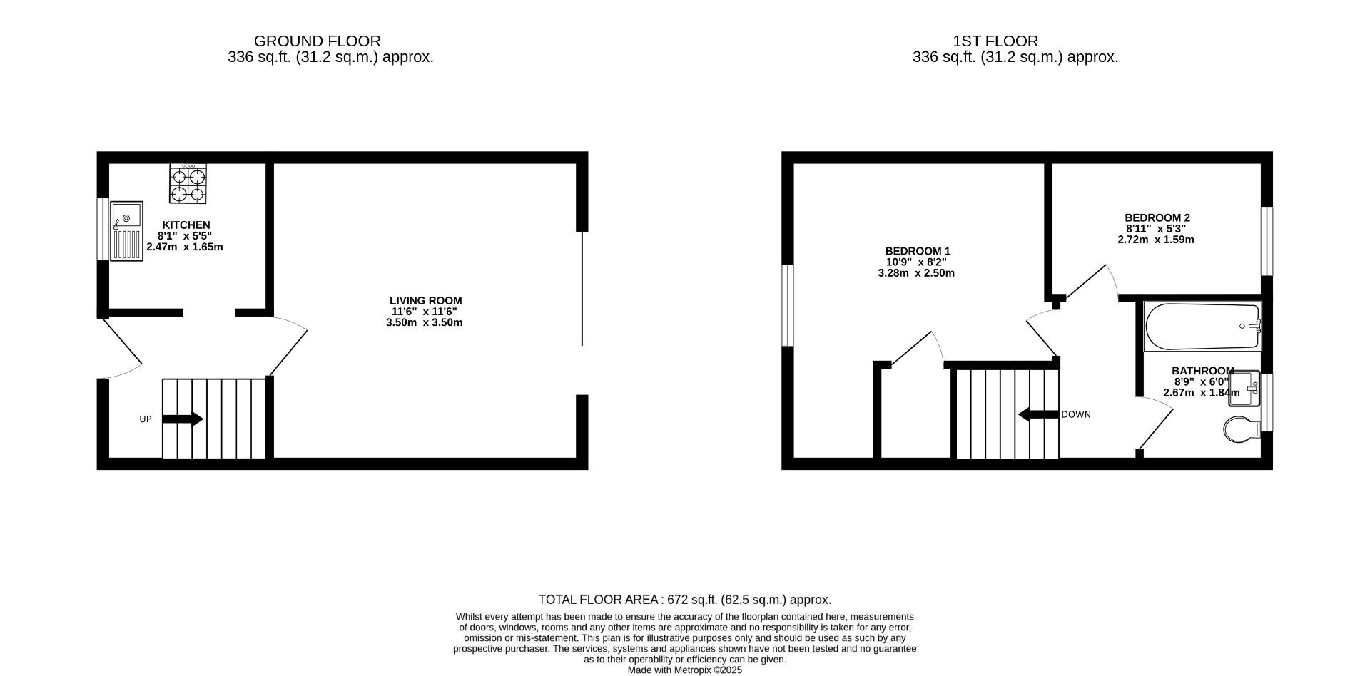 Floorplan for Katherine Close, Churchdown, Gloucester