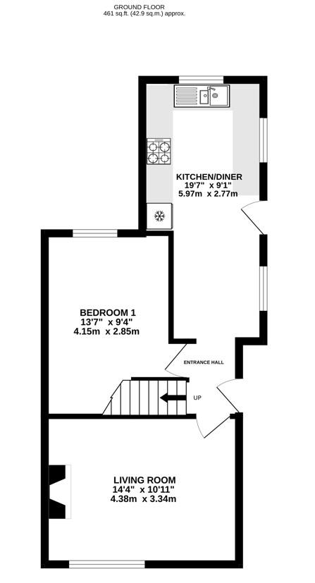 Floorplan for Ryelands Close, Stonehouse