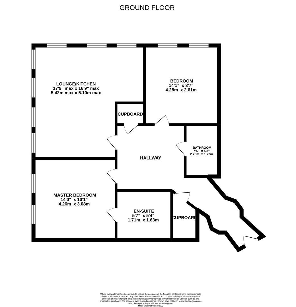 Floorplan for Barge Arm, Gloucester Docks