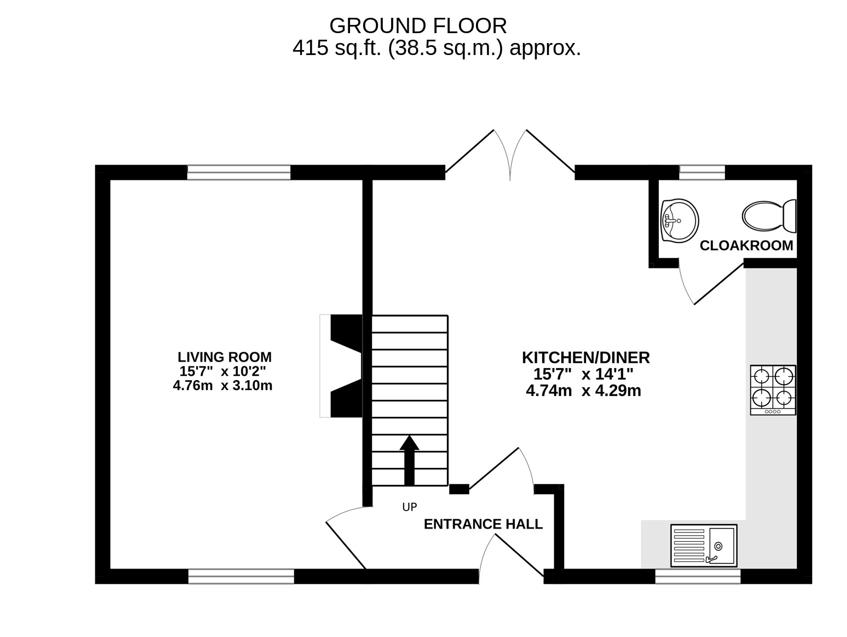 Floorplan for Seven Waters, Leonard Stanley, Stonehouse