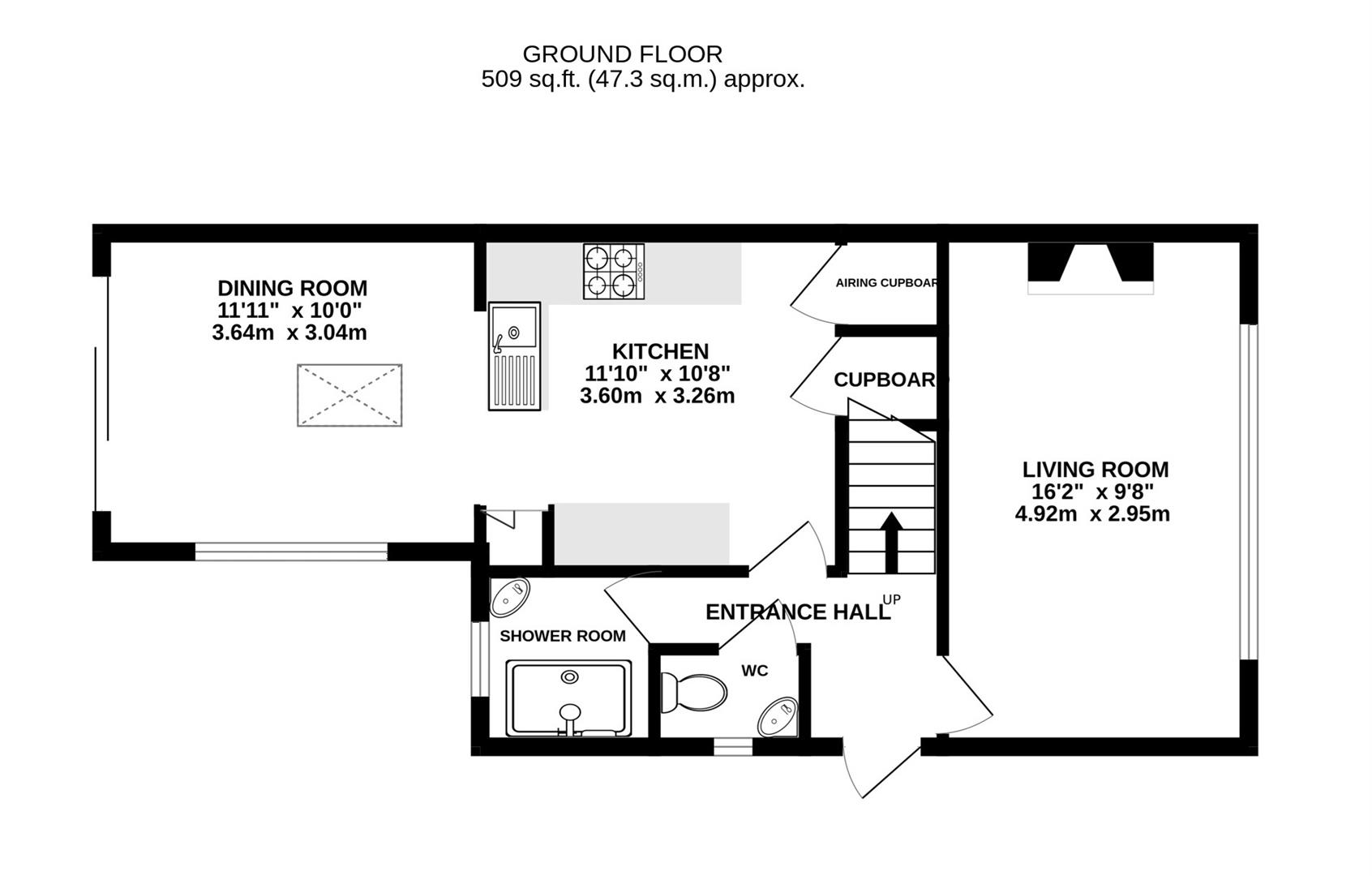 Floorplan for Chosen Way, Hucclecote