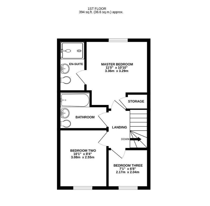 Floorplan for Cartwright Road, Churchdown, Gloucester
