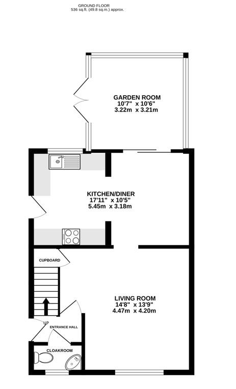 Floorplan for The Bassetts, Cashes Green, Stroud