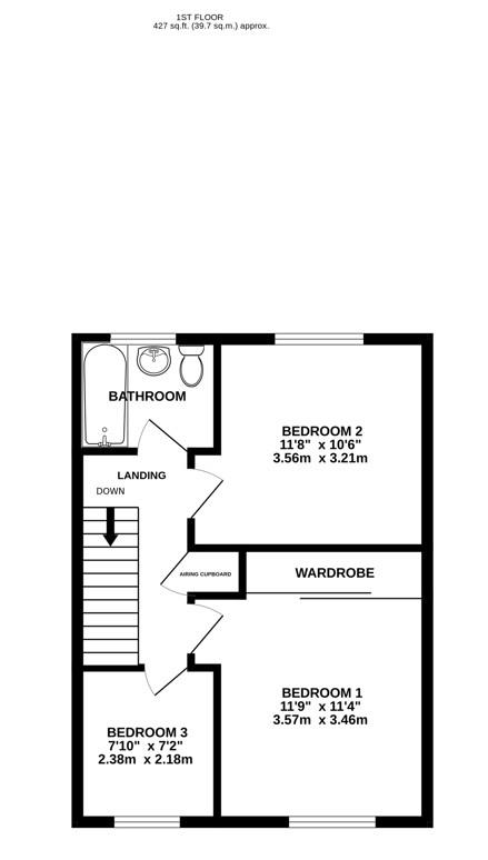 Floorplan for The Bassetts, Cashes Green, Stroud
