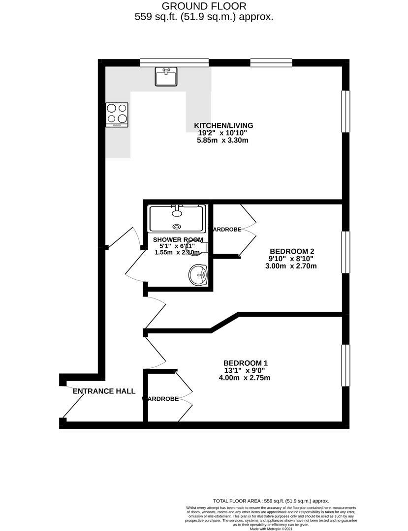 Floorplan for Mariners Court, Gloucester Docks
