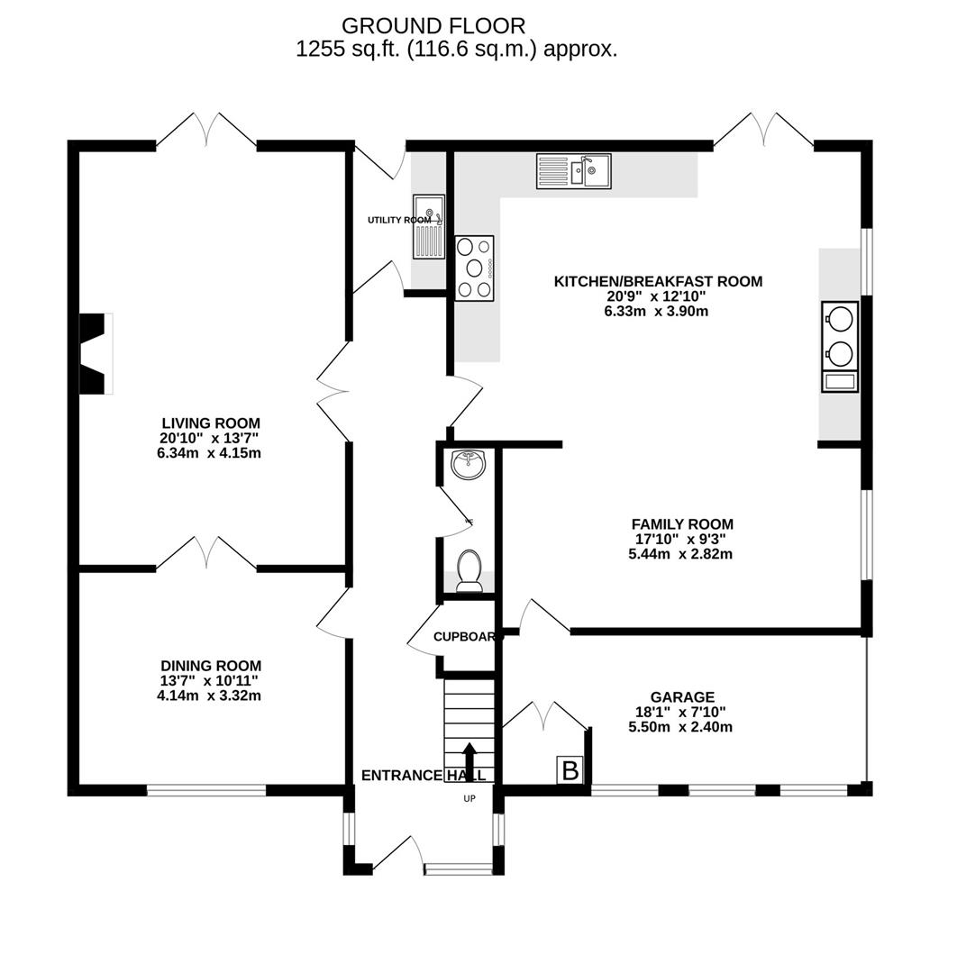 Floorplan for Green Fields, Cheltenham Road East, Churchdown