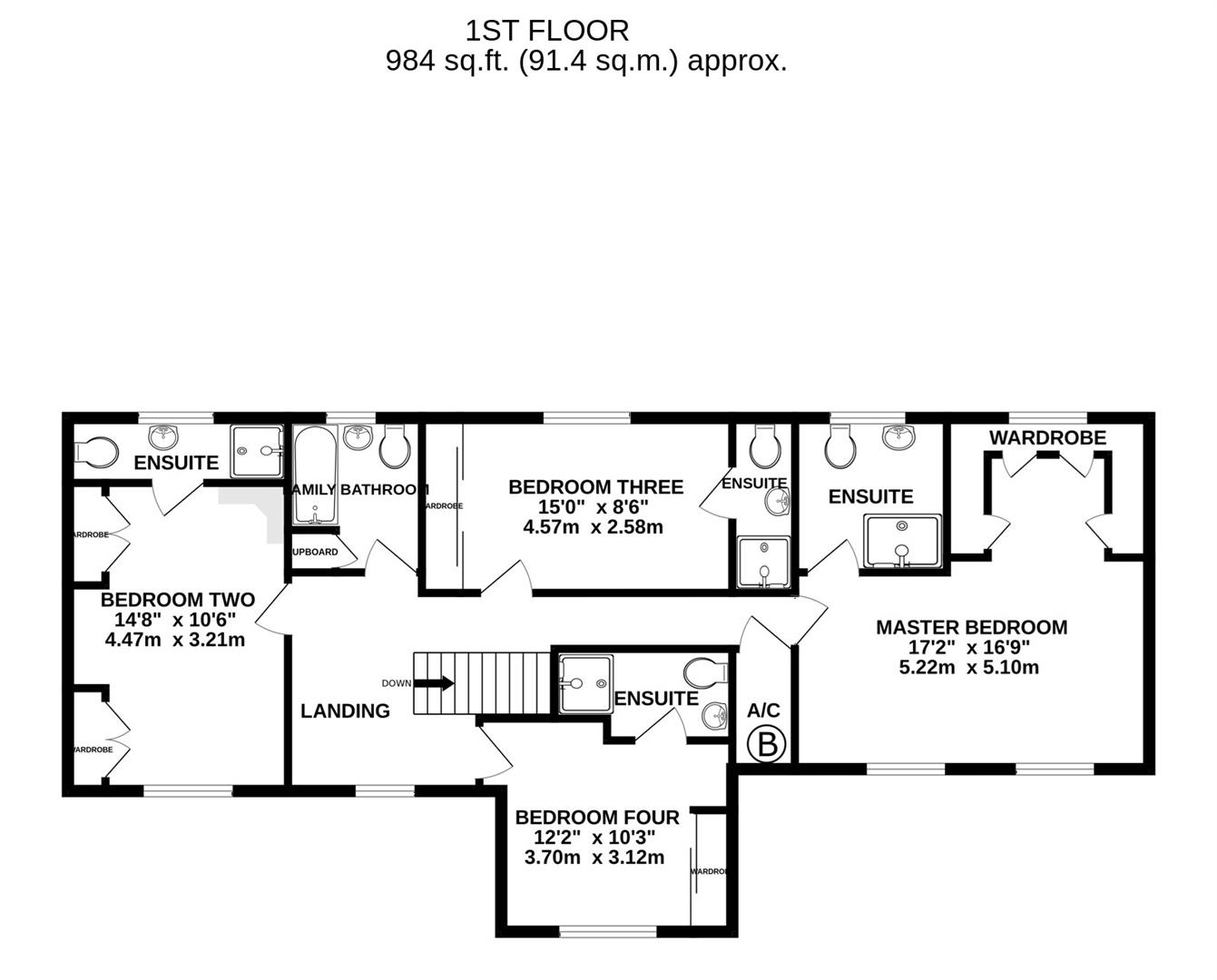 Floorplan for The Orchards, Hucclecote, Gloucester
