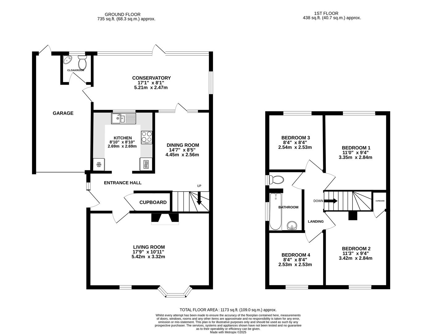 Floorplan for Rosedale Avenue, Stonehouse