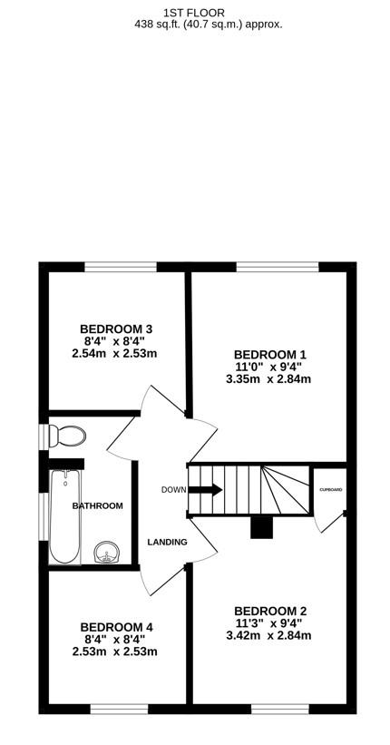 Floorplan for Rosedale Avenue, Stonehouse