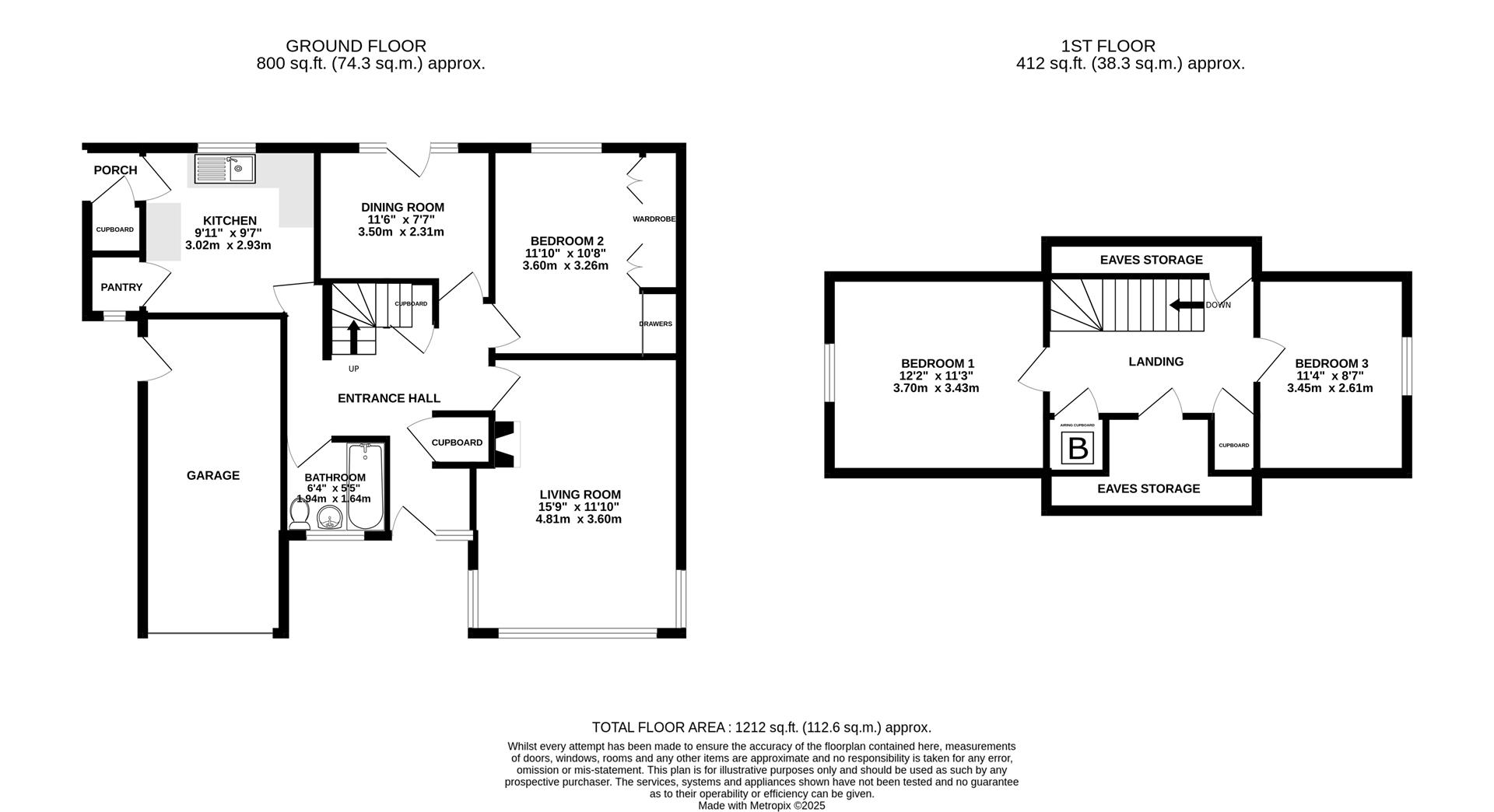 Floorplan for Quietways, Stonehouse