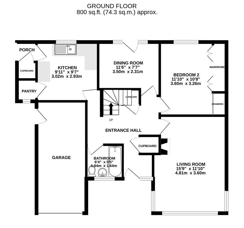 Floorplan for Quietways, Stonehouse