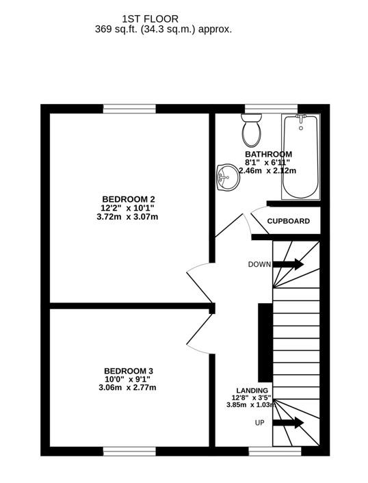 Floorplan for Elm Road, Stonehouse
