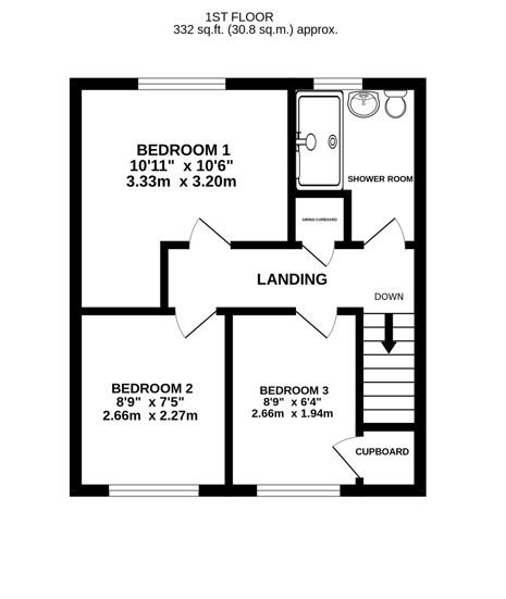Floorplan for Abbots Way, Stonehouse