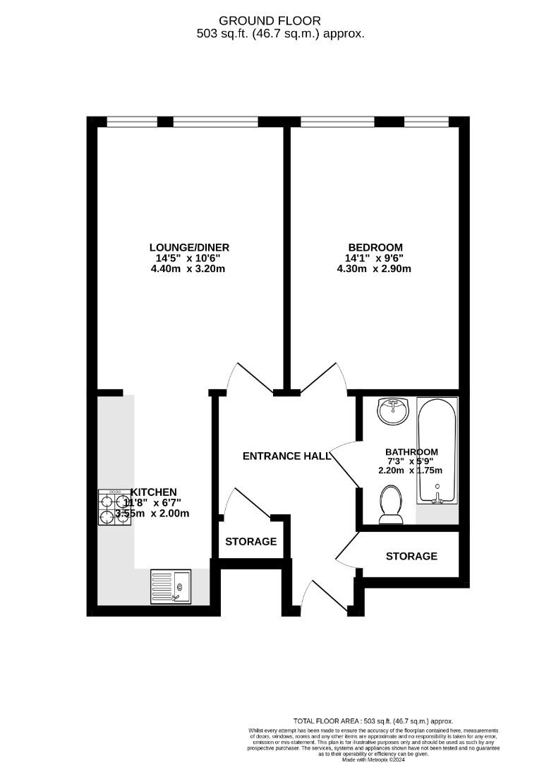 Floorplan for Barge Arm, Gloucester Docks