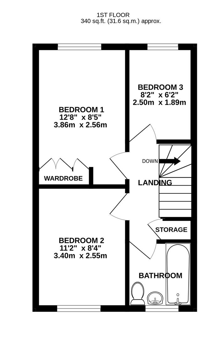 Floorplan for Stocken Close, Hucclecote