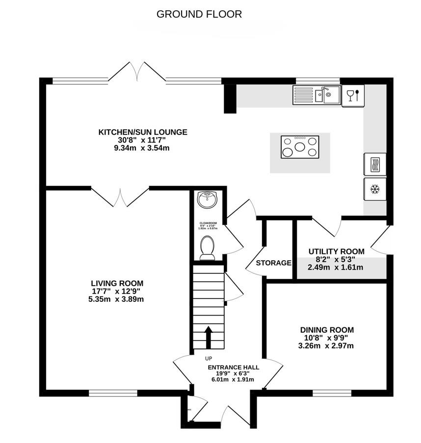 Floorplan for Upton's Garden, Whitminster, Gloucester