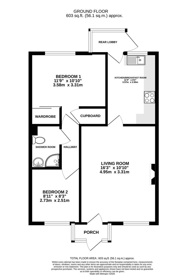 Floorplan for Partridge Close, Stonehouse