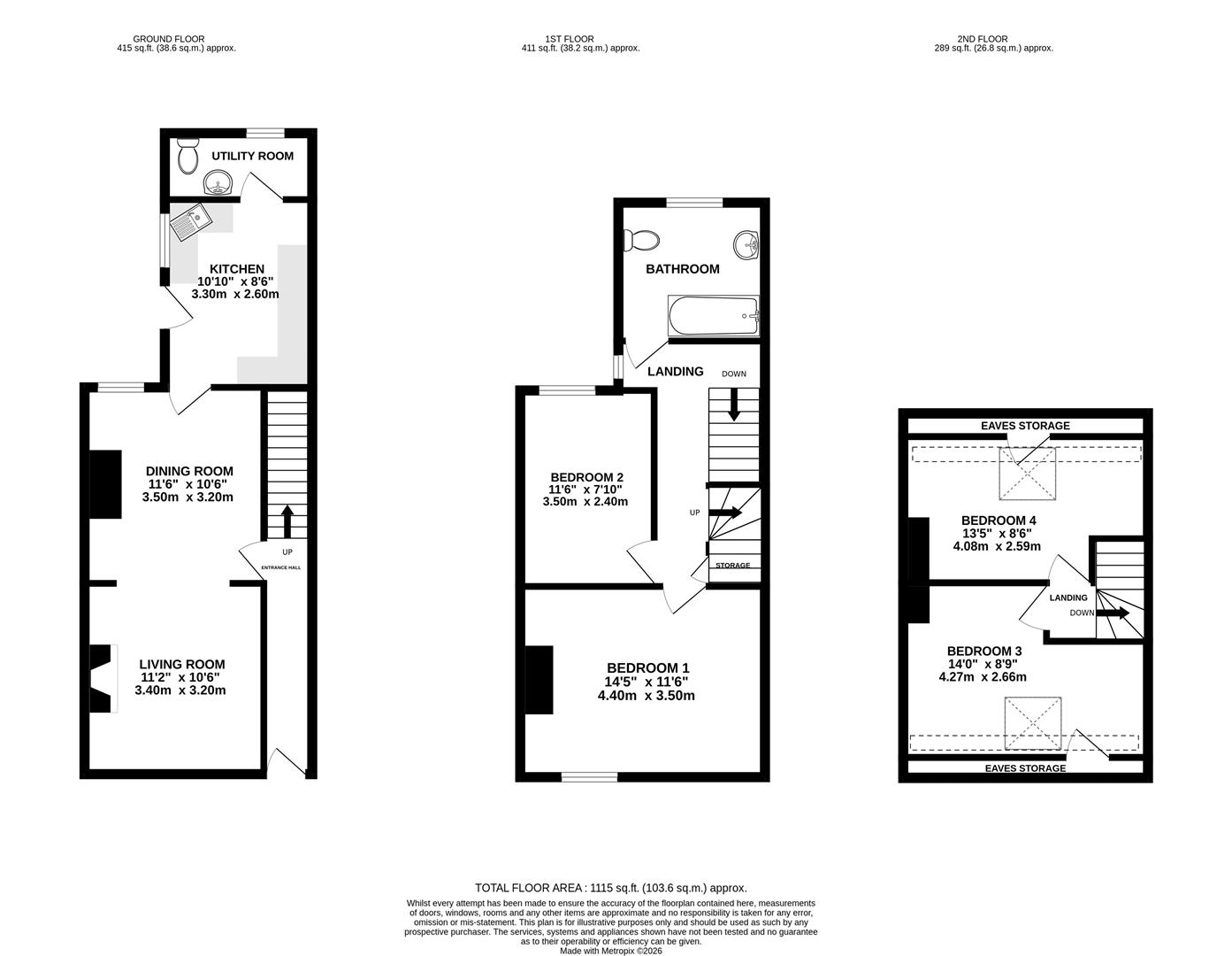 Floorplan for Regent Street, Stonehouse