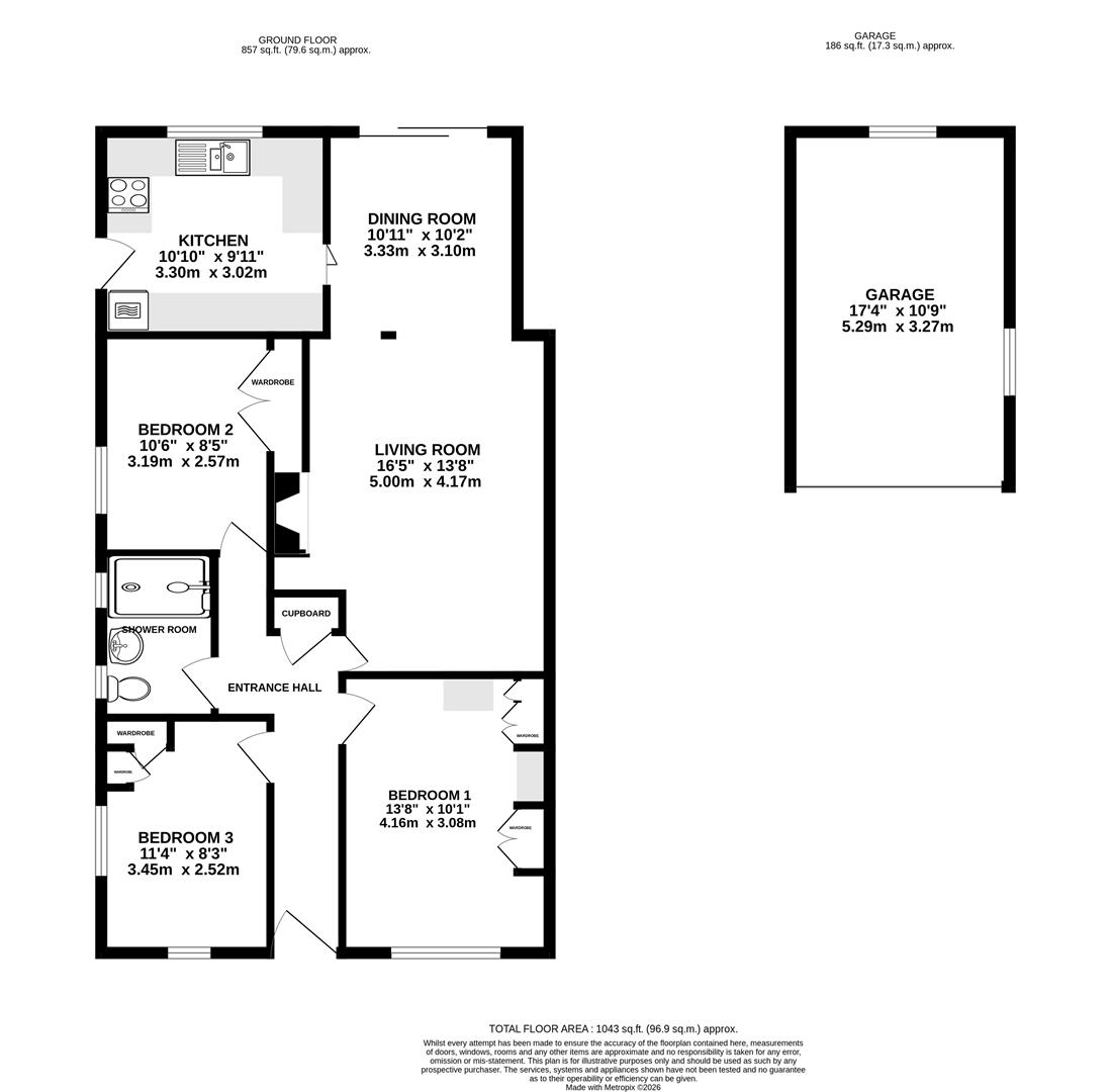 Floorplan for Brockley Road, Leonard Stanley, Stonehouse