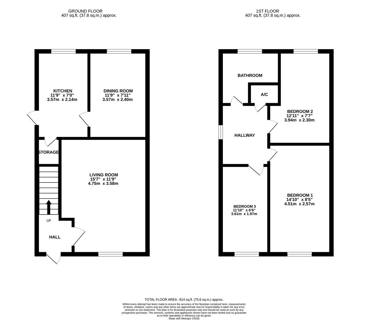 Floorplan for Oak Way, Huntley, Gloucester