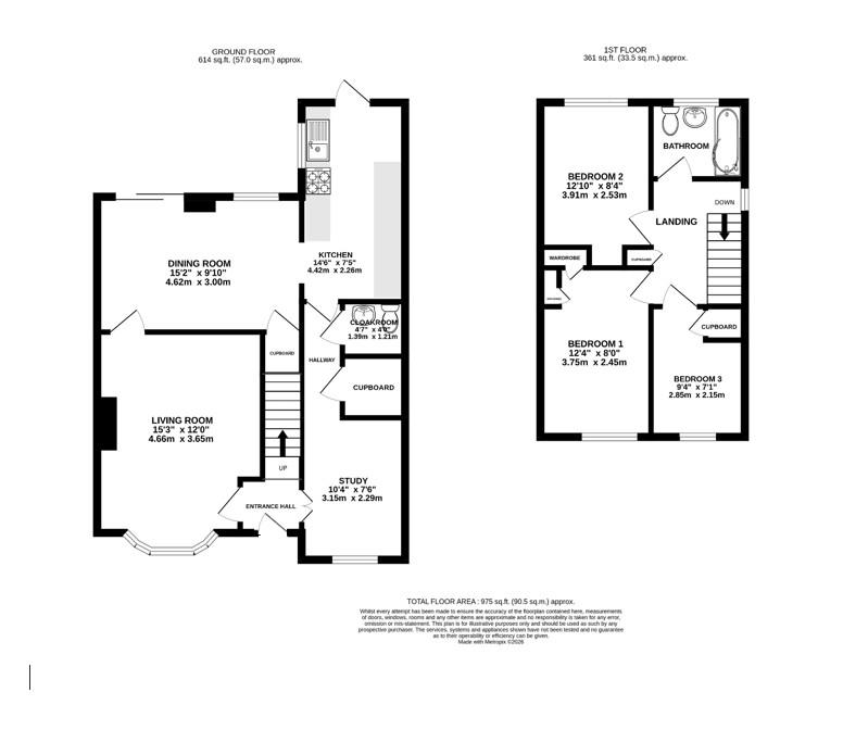 Floorplan for Rosedale Avenue, Stonehouse