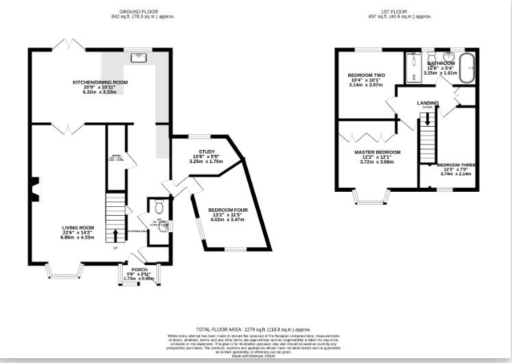 Floorplan for Westfield Avenue, Brockworth, Gloucester