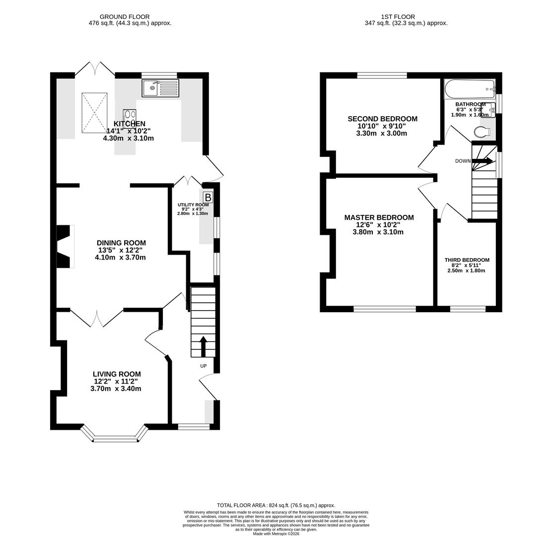 Floorplan for Springwell Gardens, Churchdown, Gloucester