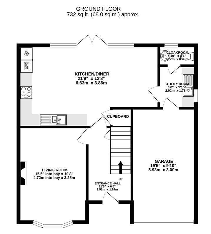 Floorplan for Great Oldbury Drive, Great Oldbury, Stonehouse