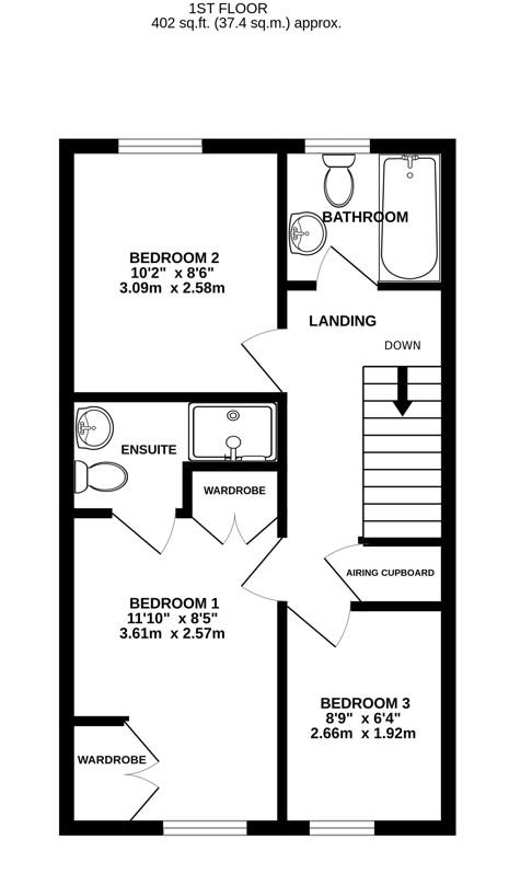 Floorplan for Thomas Tudor Way, Great Oldbury, Stonehouse
