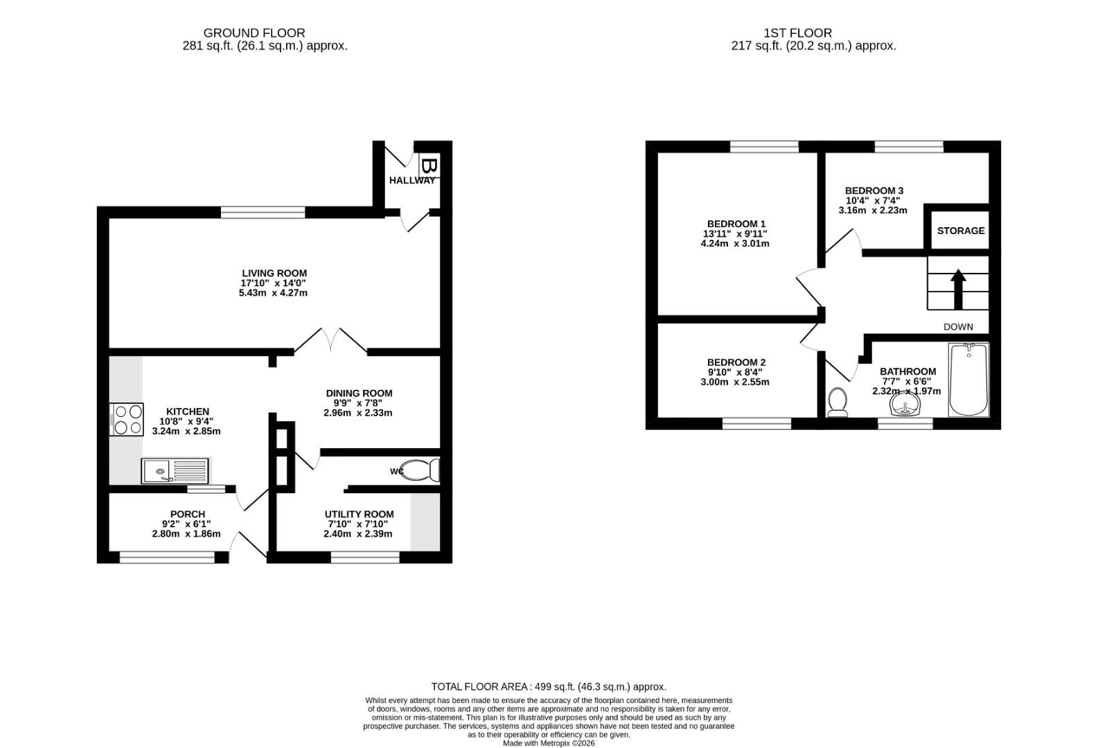 Floorplan for Foley road, Newent