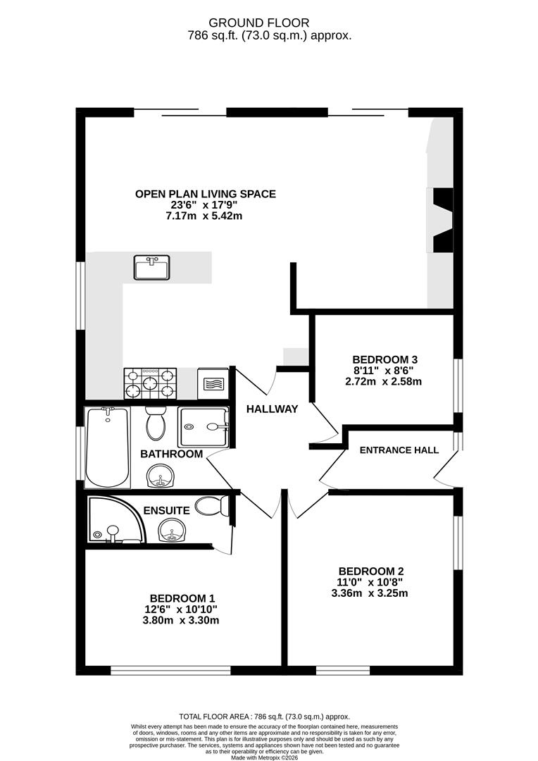 Floorplan for Reservoir Close, Stroud