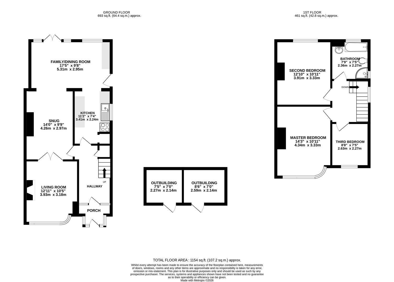 Floorplan for Barnwood Avenue, Barnwood, Gloucester
