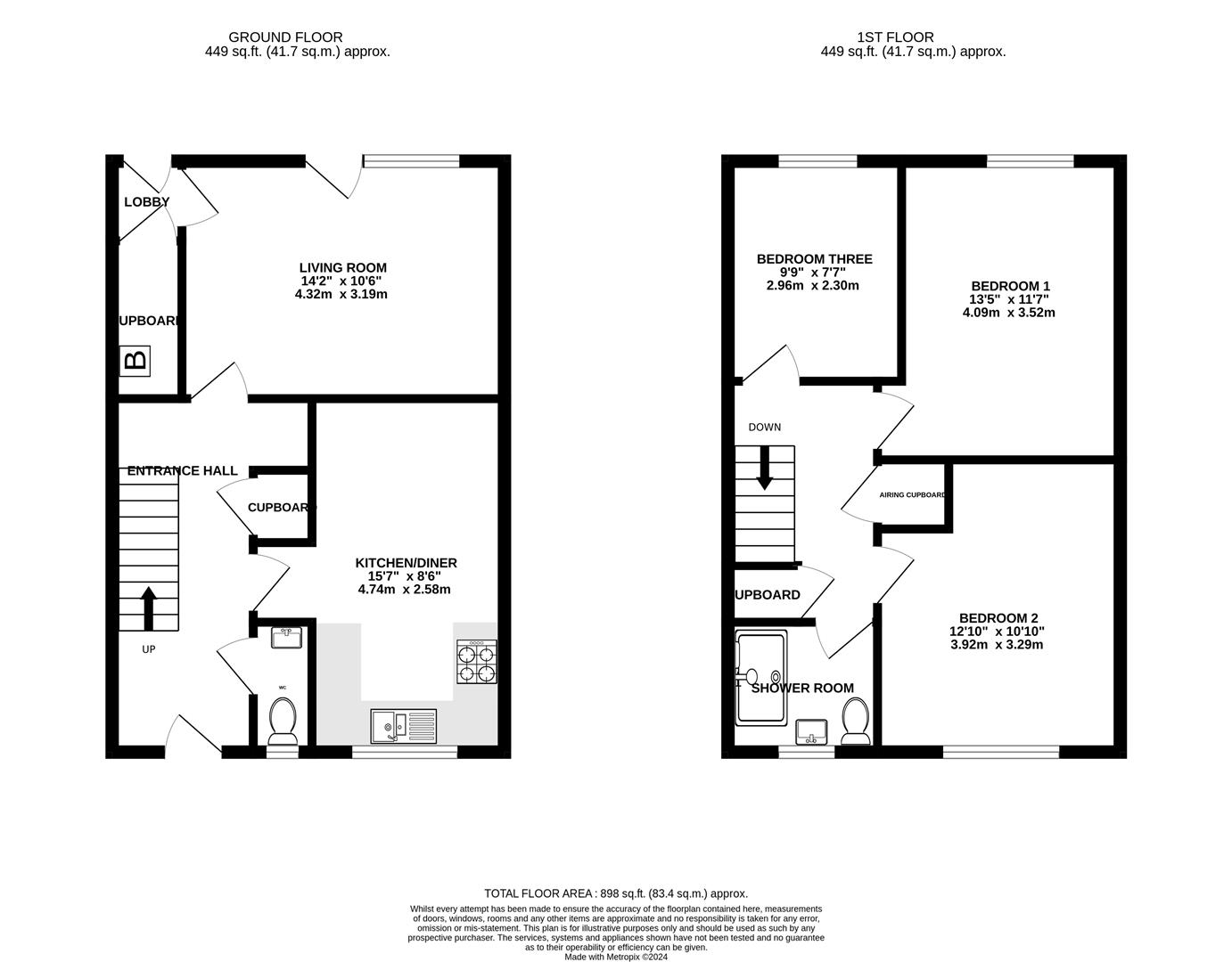 Floorplan for Unwin Road, Cheltenham