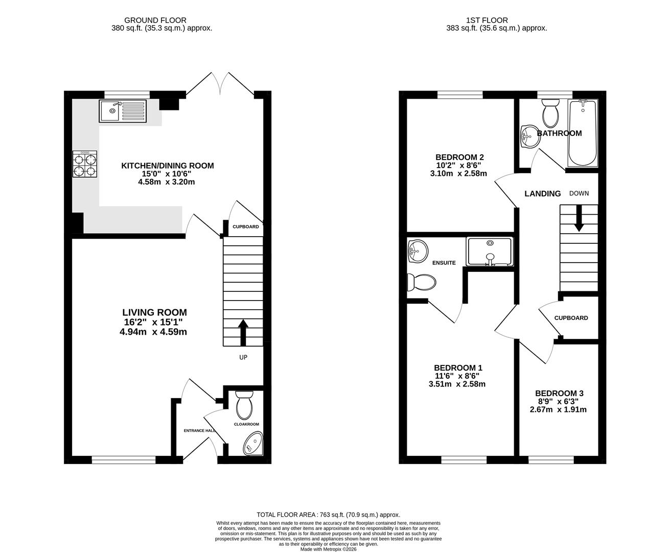 Floorplan for Artemus Silvey Close, Great Oldbury, Stonehouse