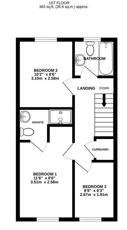 Floorplan for Artemus Silvey Close, Great Oldbury, Stonehouse