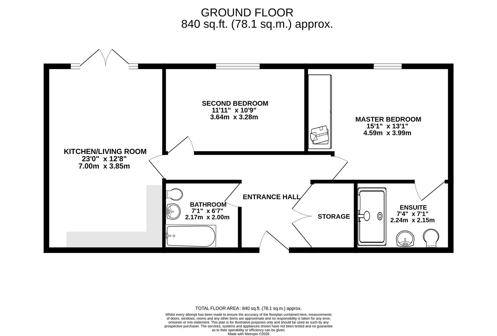 Floorplan for Harker Close, Gloucester