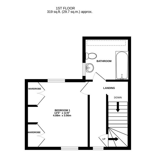 Floorplan for Mill Row Cottages, Ryeford Road South