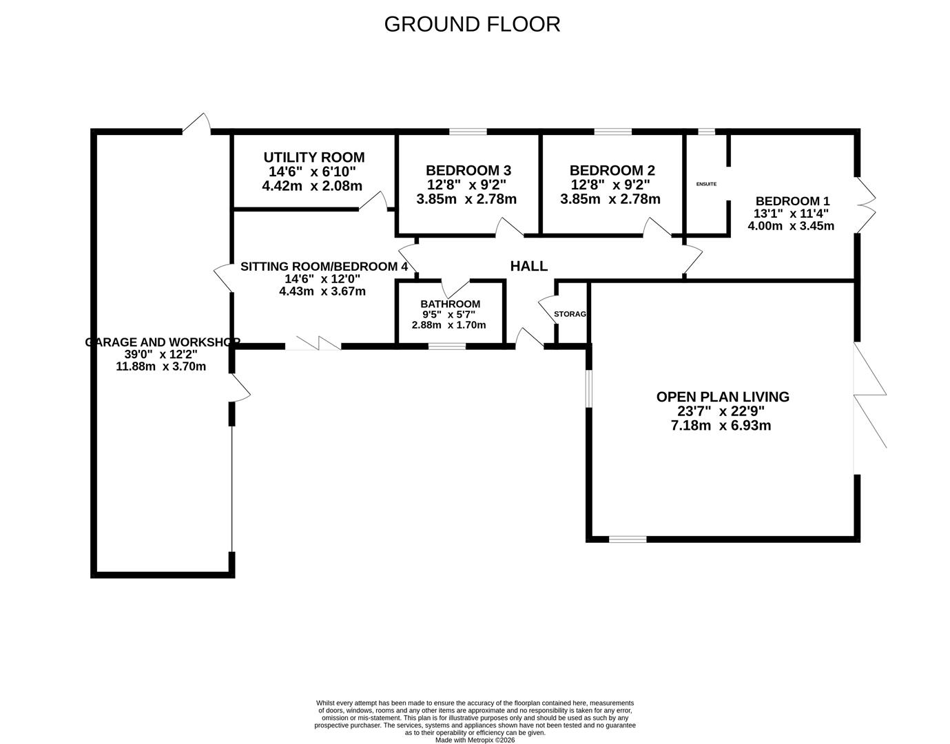 Floorplan for Ross Road, Huntley, Gloucester