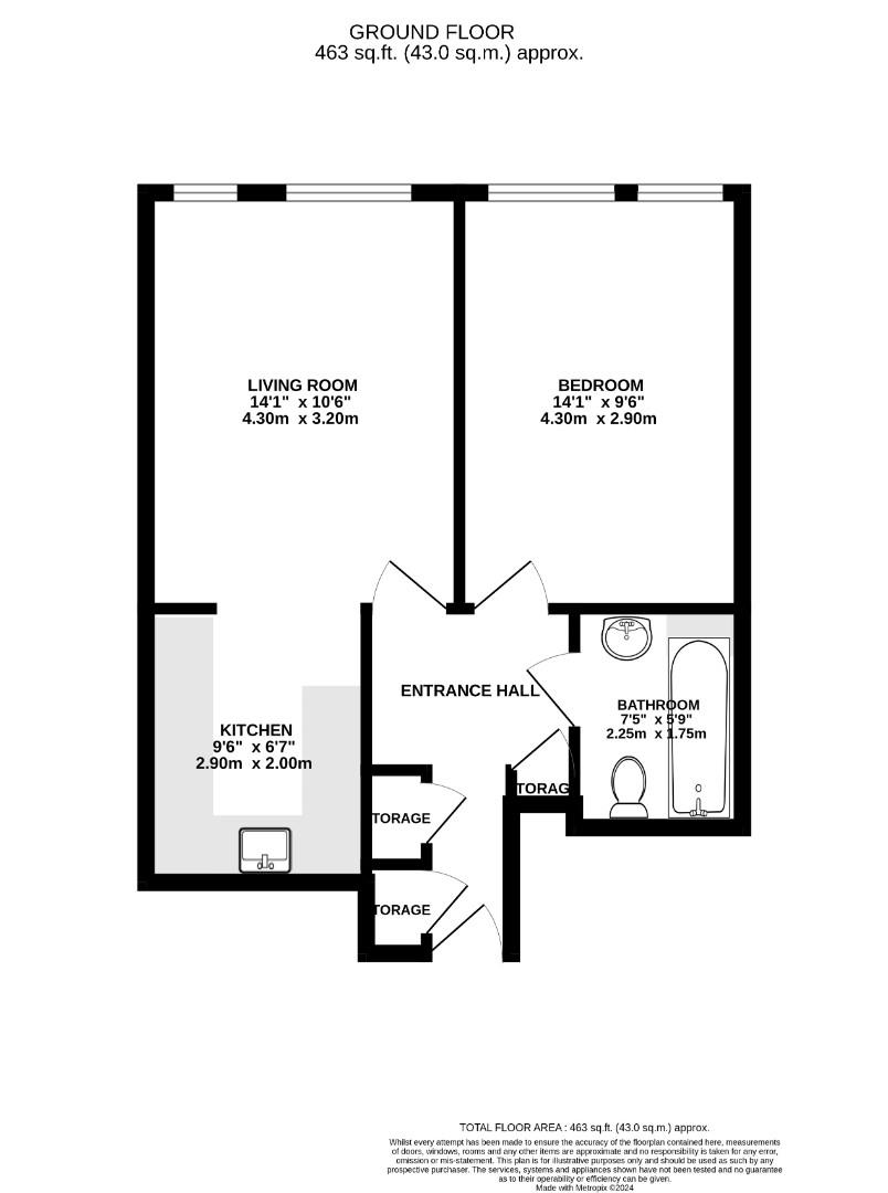 Floorplan for Barge Arm The Docks Gloucester