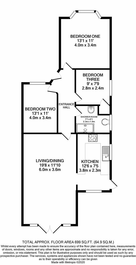Floorplan for Zoons Road, Hucclecote, Gloucester