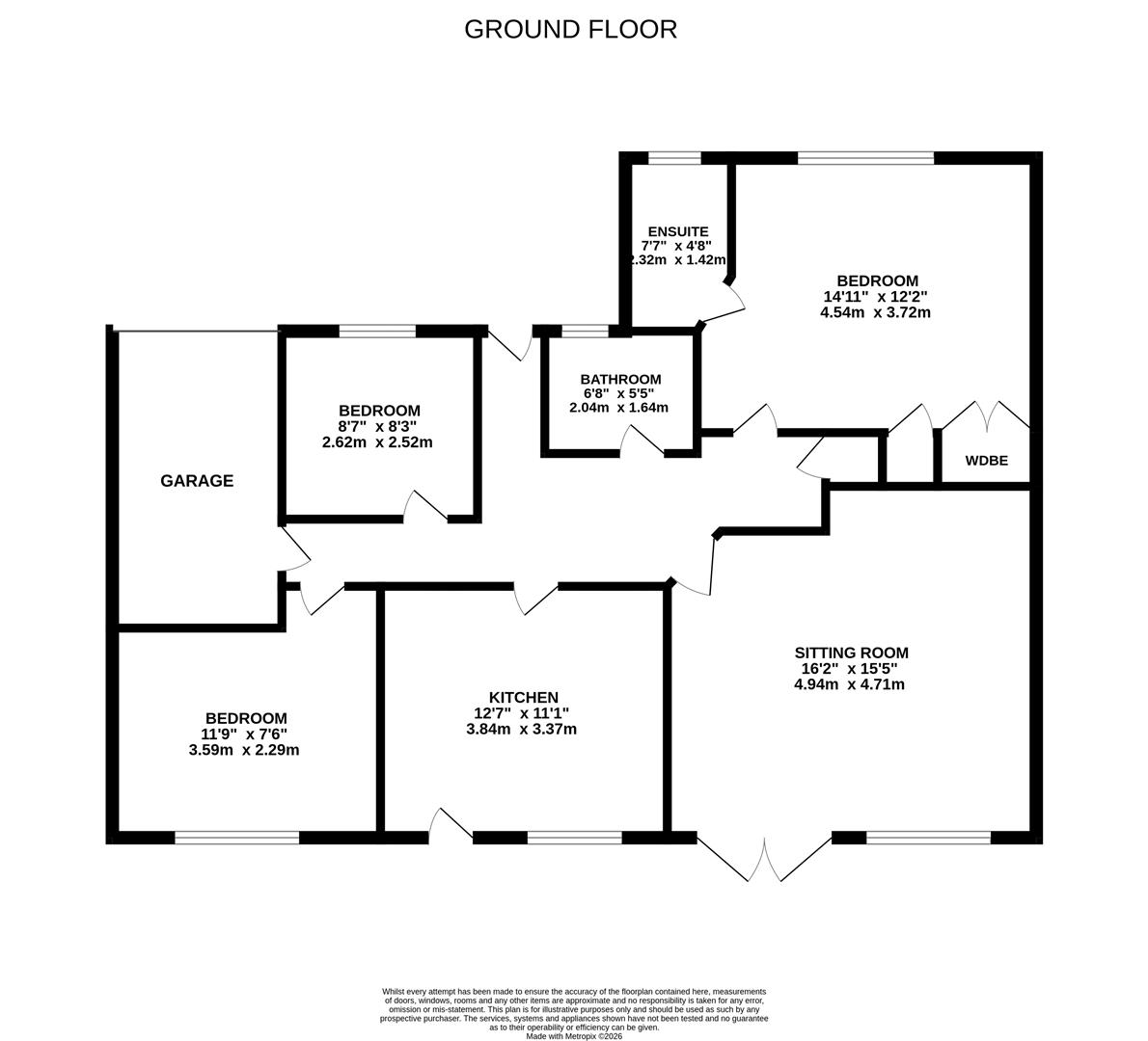 Floorplan for Keswick Close, Longlevens, Gloucester