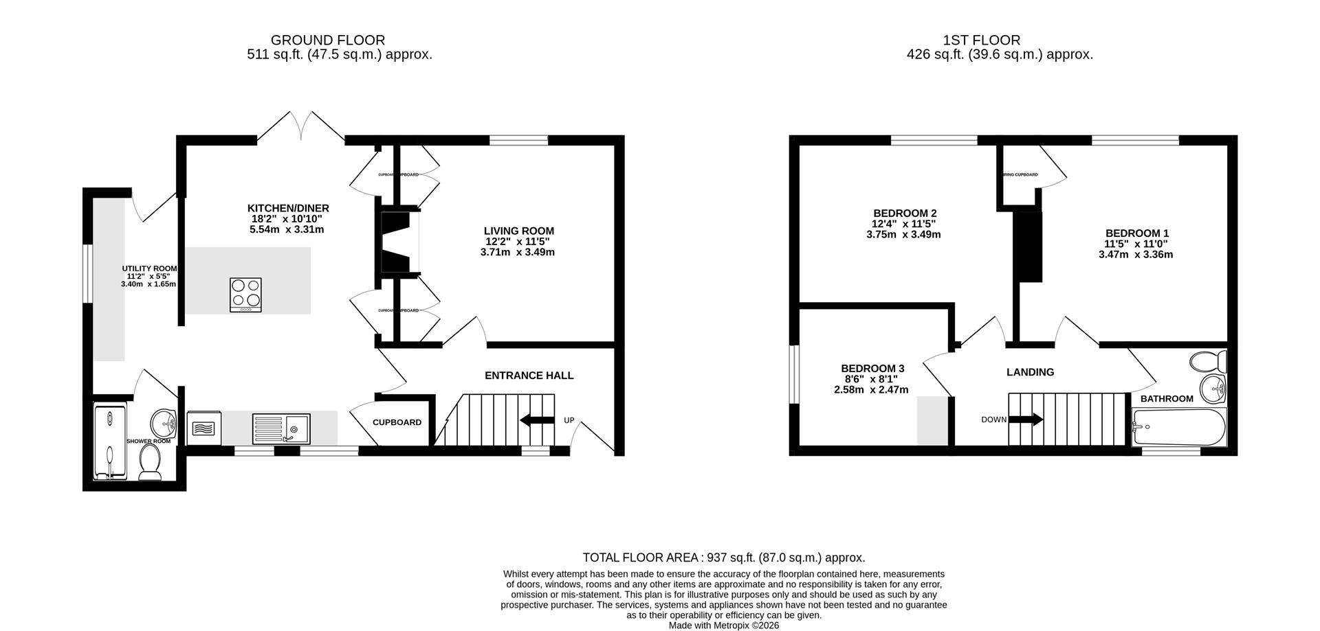 Floorplan for Byron Road, Stroud