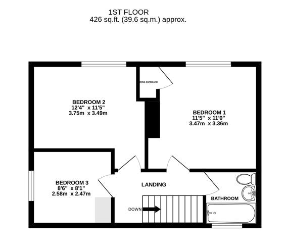Floorplan for Byron Road, Stroud