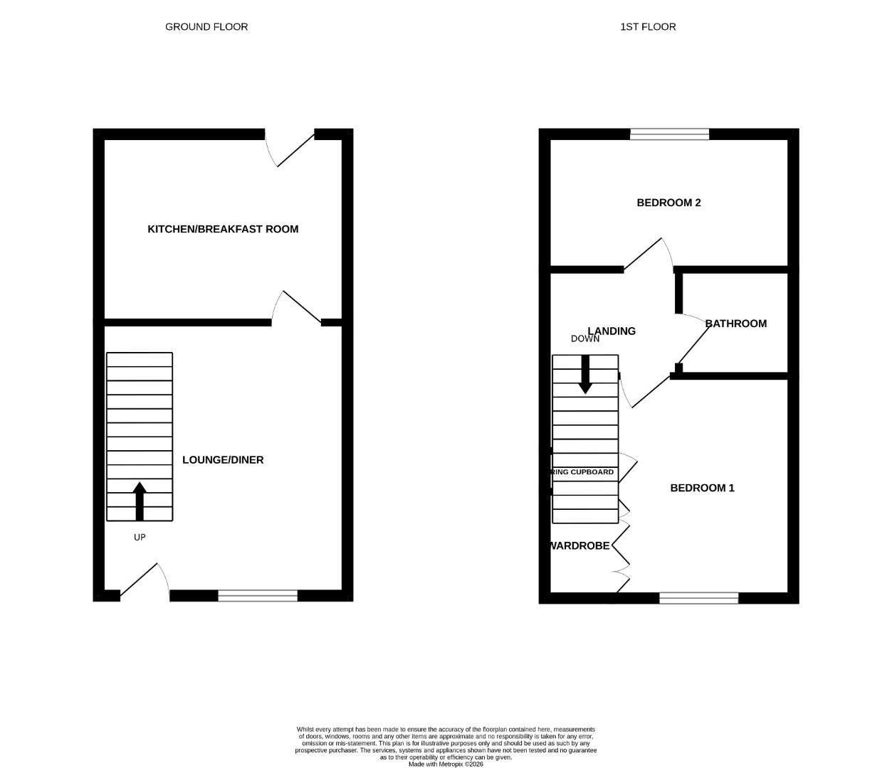 Floorplan for Bishops Road, Abbeymead, Gloucester