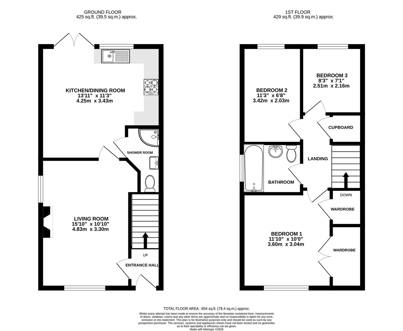 Floorplan for Court View, Stonehouse