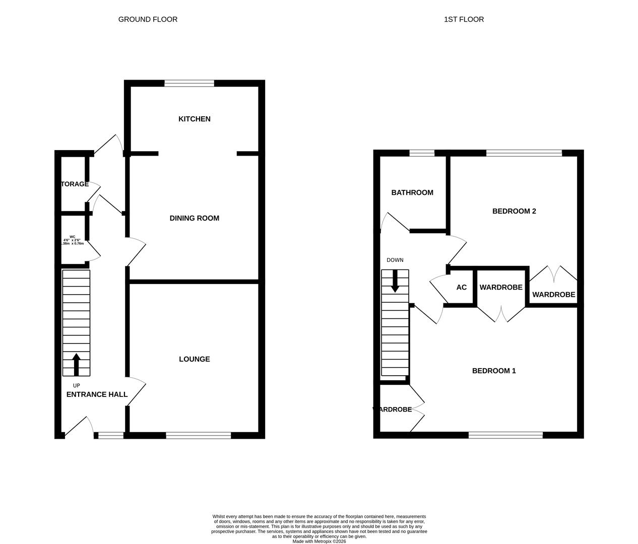 Floorplan for Knights Way, Newent