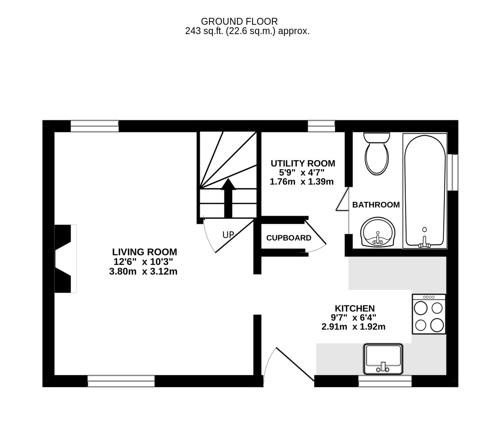 Floorplan for Gloucester Road, Stonehouse